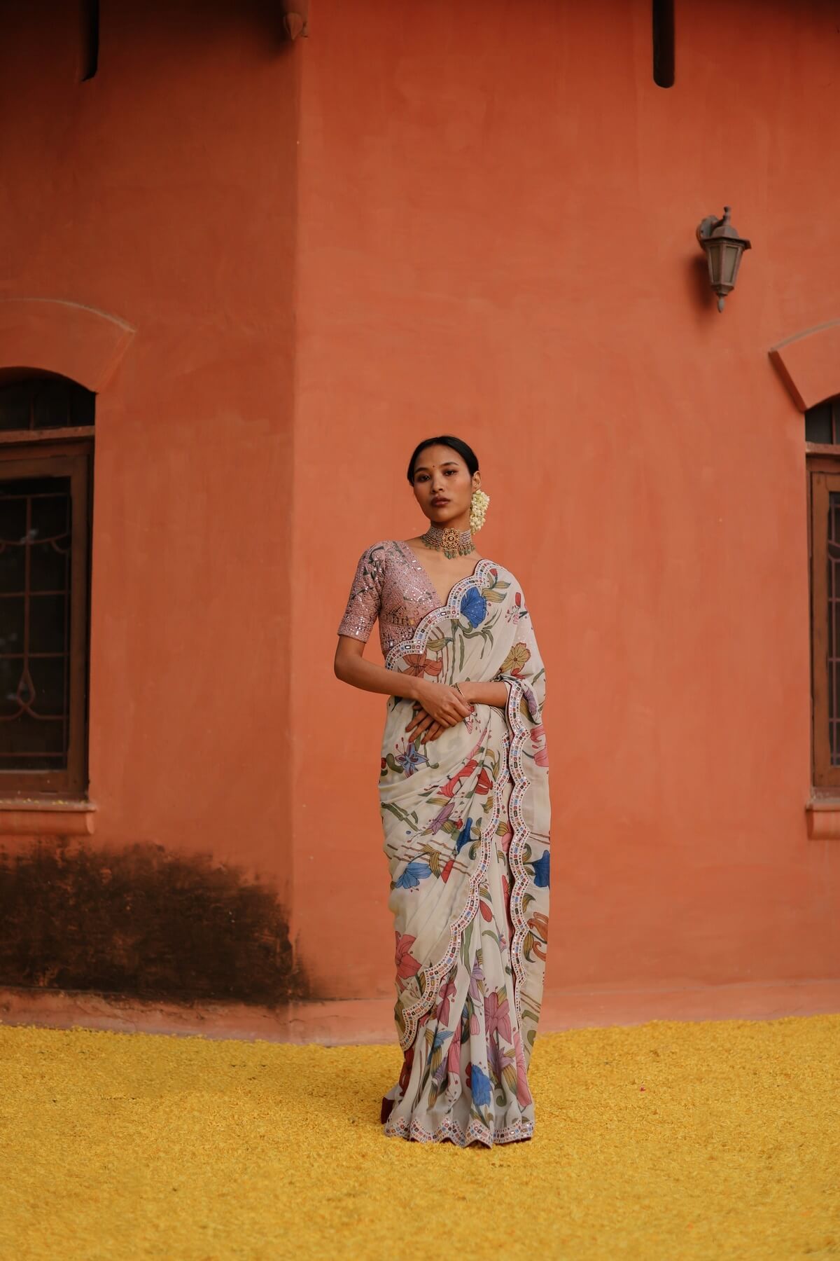 AJ Kalam Floral Saree