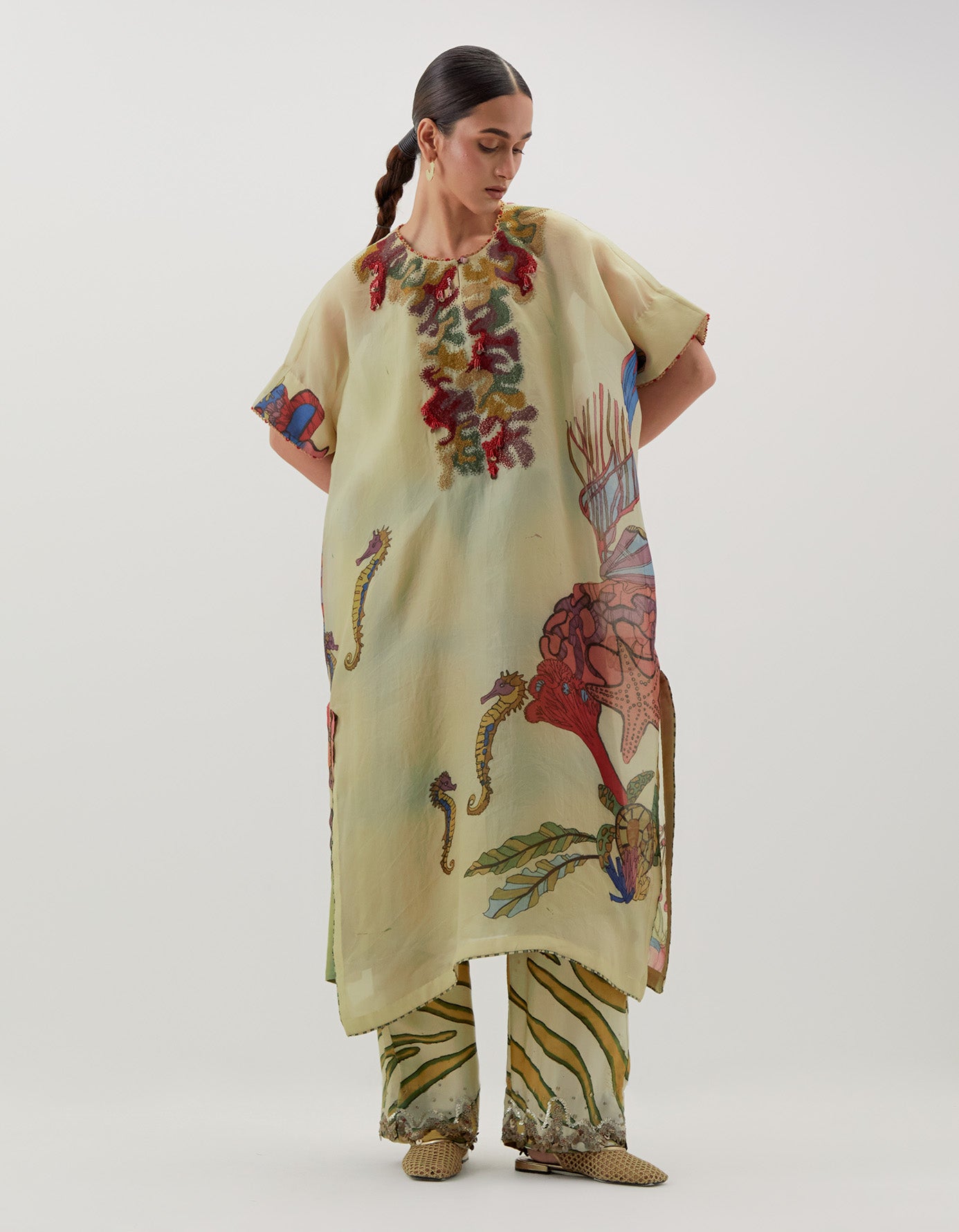 AJ Kalam Kaftan Set