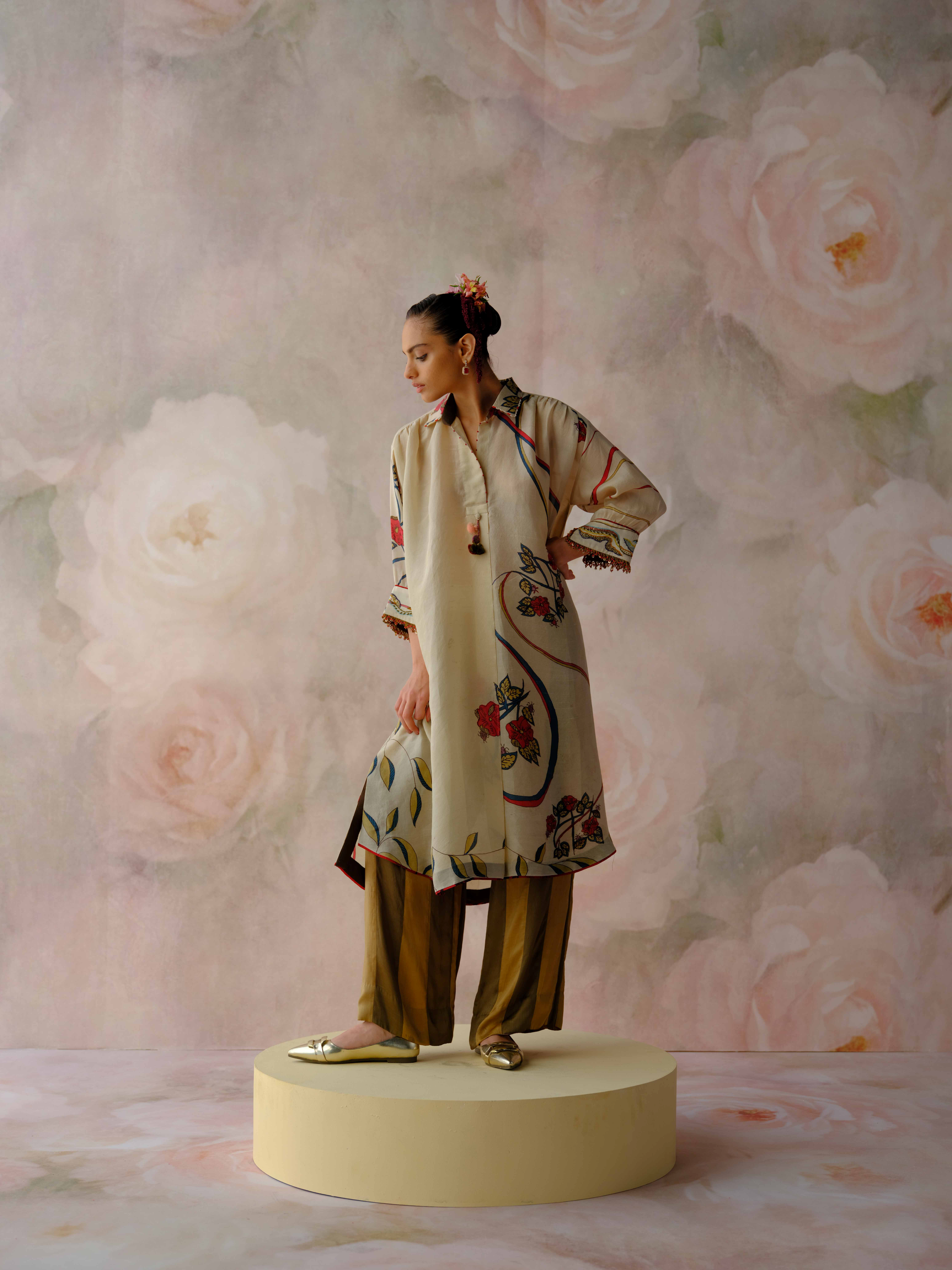 Ivory Bloom Kurta Set