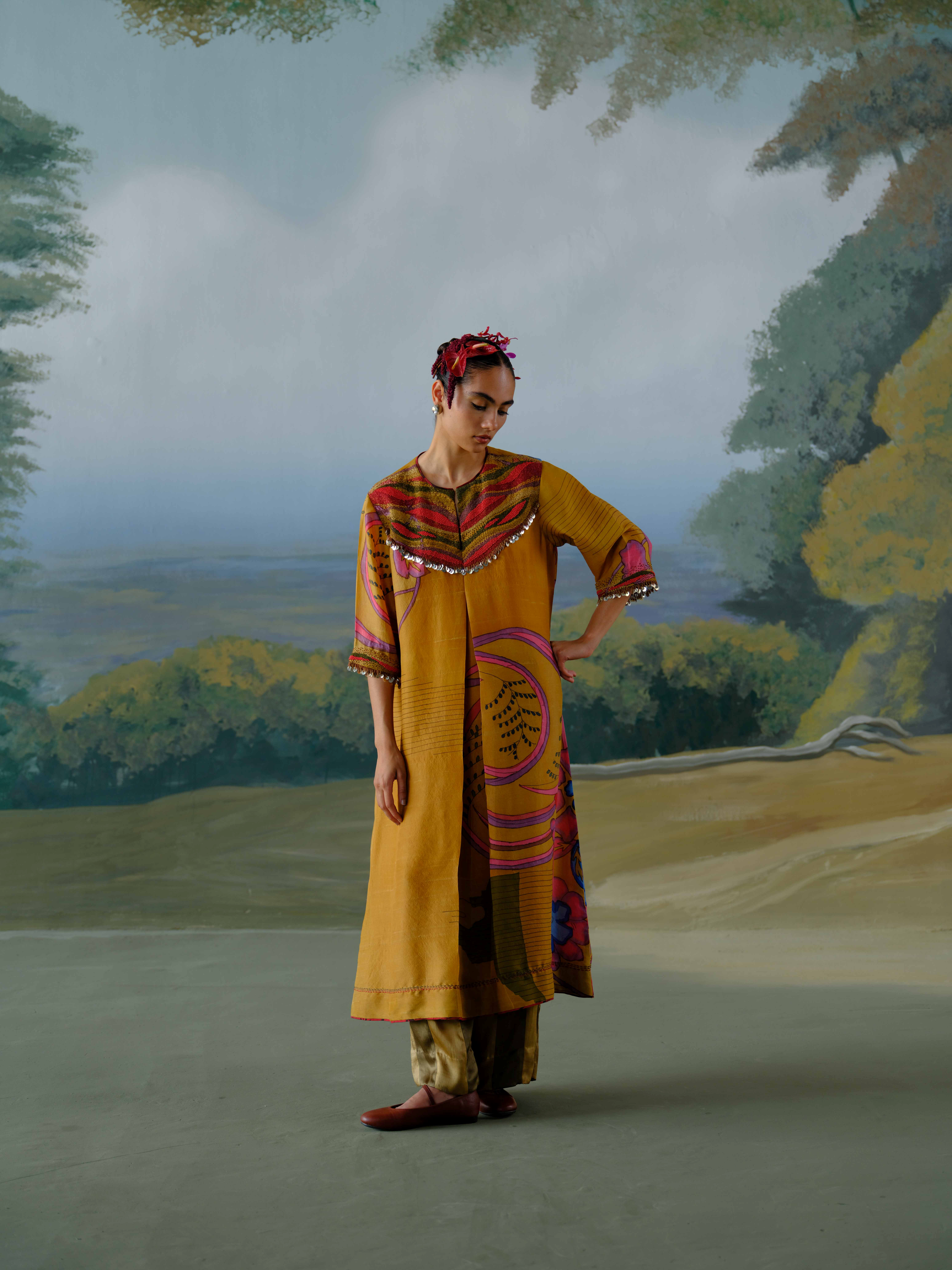 Ochre Trail Kurta Set