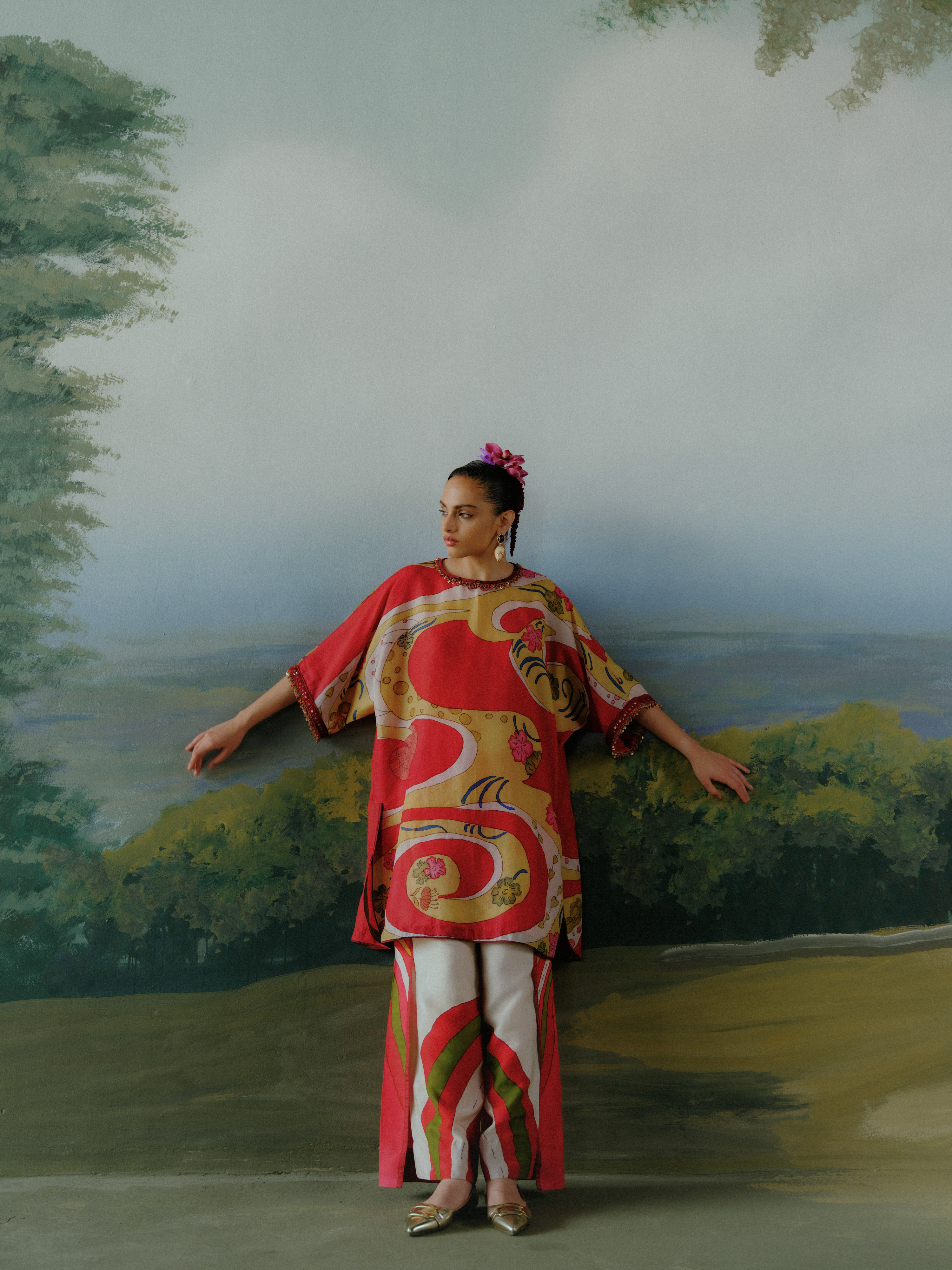 Sunset Wave Kaftan Set