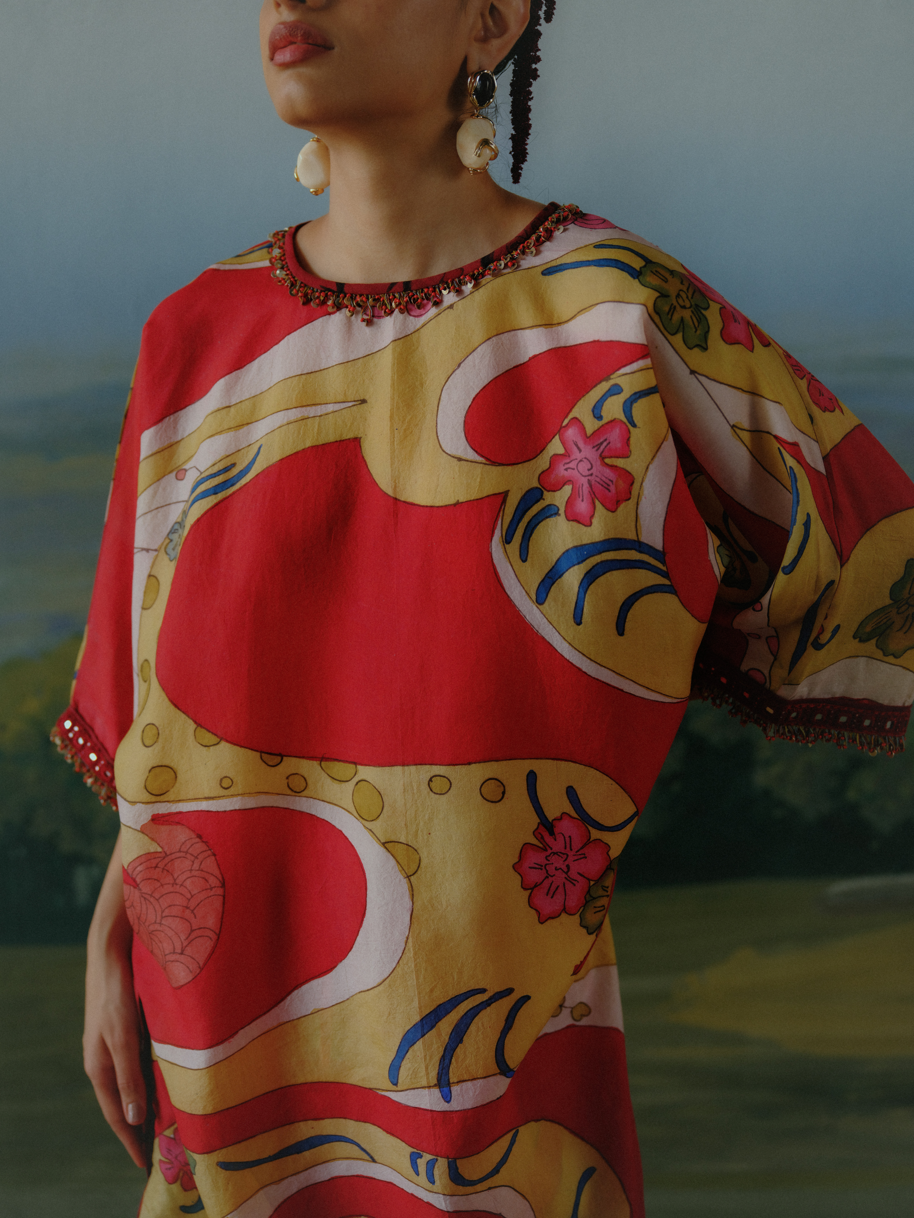 Sunset Wave Kaftan Set