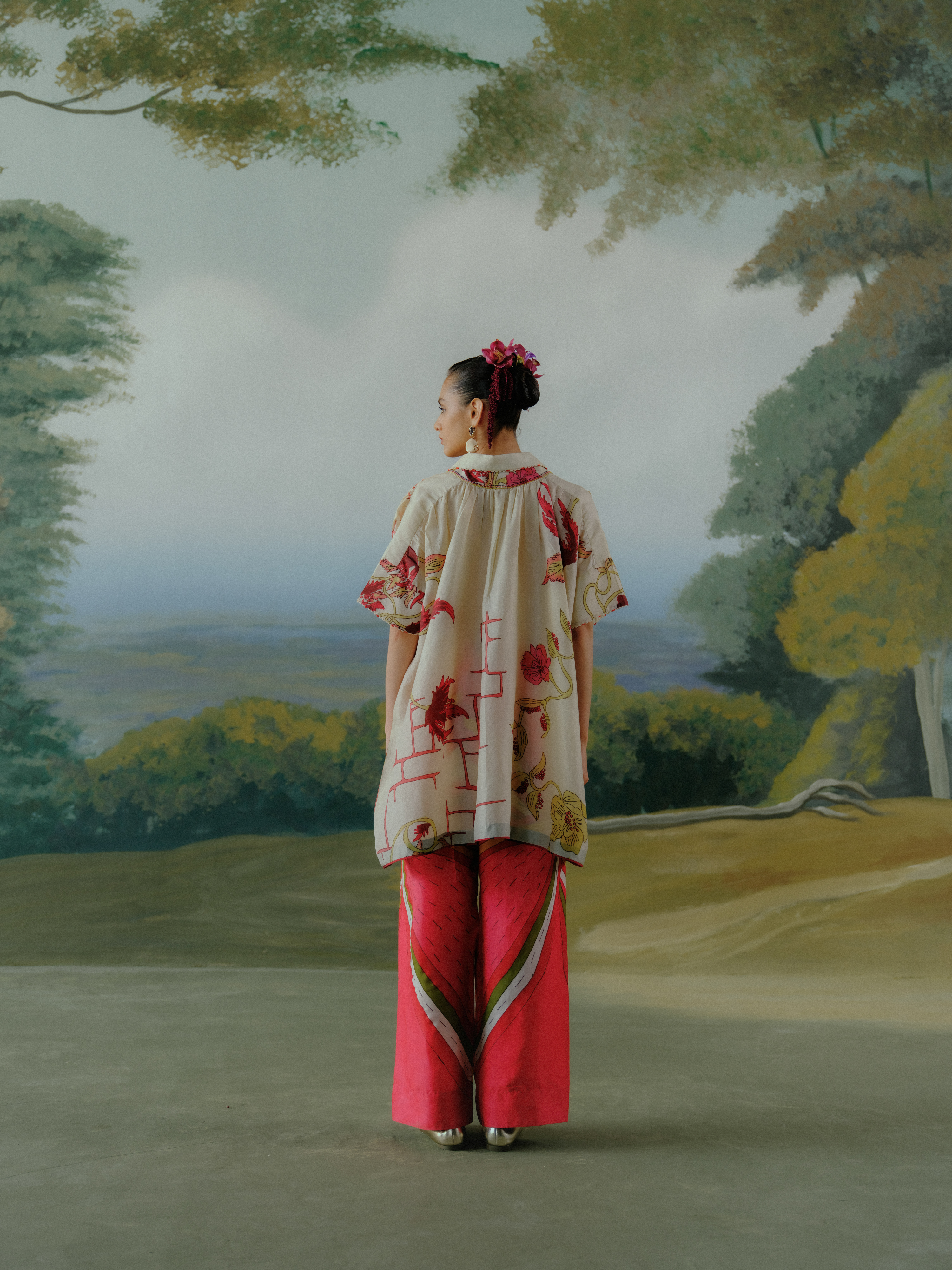Ivory Vine Kaftan Set