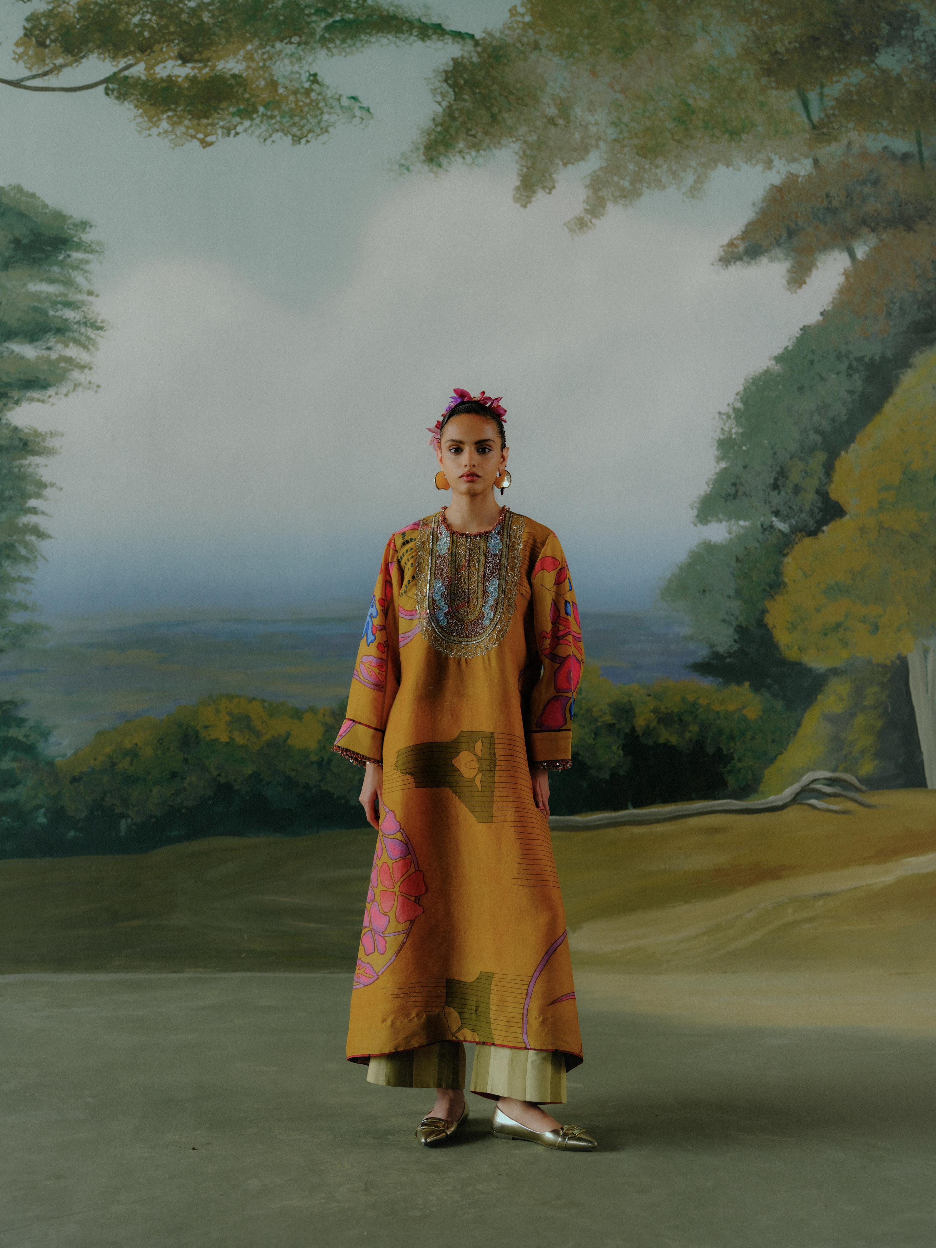 Ochre Garden Kurta Set