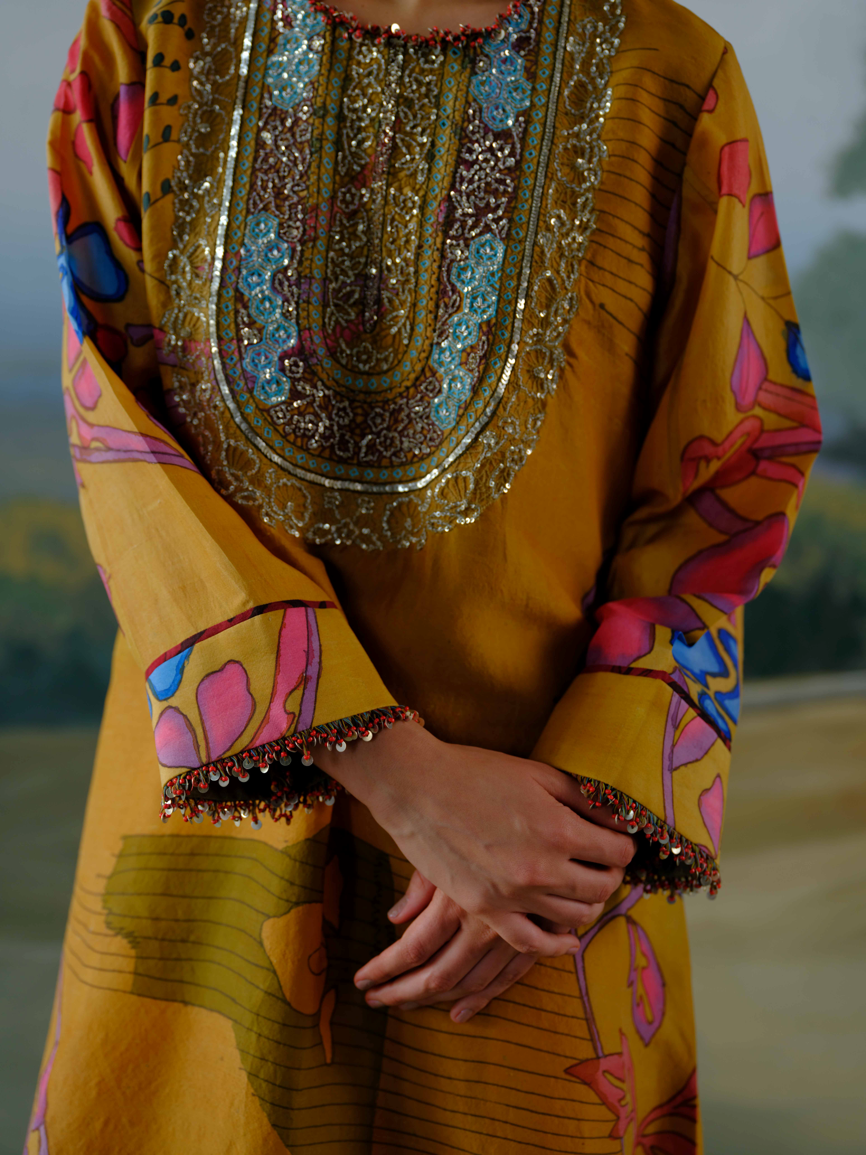 Ochre Garden Kurta Set